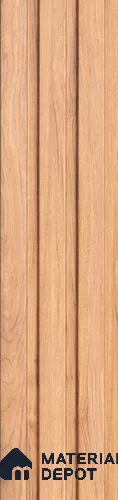Brown Wooden Louver PN 05509 9.5 ft x 5 inch Charcoal Panel - 11 mm | Suitable for Feature Wall, TV Unit & Living Room | Width is Subjected to 5% Variation