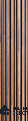 Brown Wooden Louver PN 05533 9.5 ft x 5 inch Charcoal Panel - 11 mm | Suitable for Feature Wall, TV Unit & Living Room | Width is Subjected to 5% Variation