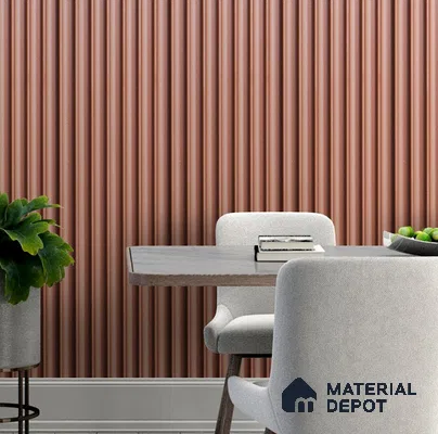 Brown Plain Colour Louver PN 05528 9.5 ft x 5 inch Charcoal Panel - 11 mm | Suitable for Feature Wall, TV Unit & Living Room | Width is Subjected to 5% Variation