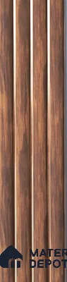 Brown Wooden Louver PN 05520 9.5 ft x 5 inch Charcoal Panel - 11 mm | Suitable for Feature Wall, TV Unit & Living Room | Width is Subjected to 5% Variation