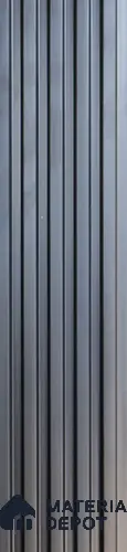Grey Plain Colour Louver PN 05527 9.5 ft x 5 inch Charcoal Panel - 11 mm | Suitable for Feature Wall, TV Unit & Living Room | Width is Subjected to 5% Variation