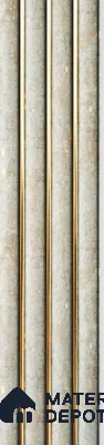 Beige Stone Louver PN 05521 9.5 ft x 5 inch Charcoal Panel - 11 mm | Suitable for Feature Wall, TV Unit & Living Room | Width is Subjected to 5% Variation