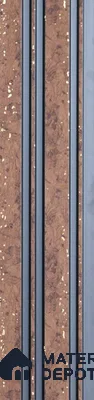 Brown Stone Louver PN 05518 9.5 ft x 5 inch Charcoal Panel - 11 mm | Suitable for Feature Wall, TV Unit & Living Room | Width is Subjected to 5% Variation