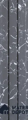 Grey Marble Louver PN 05516 9.5 ft x 5 inch Charcoal Panel - 11 mm | Suitable for Feature Wall, TV Unit & Living Room | Width is Subjected to 5% Variation
