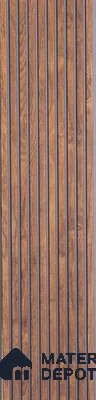 Brown Wooden Louver PN 05536 9.5 ft x 6 inch Charcoal Panel - 11 mm | Suitable for Feature Wall, TV Unit & Living Room | Width is Subjected to 5% Variation