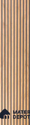 Brown Wooden Louver PN 05534 9.5 ft x 6 inch Charcoal Panel - 11 mm | Suitable for Feature Wall, TV Unit & Living Room | Width is Subjected to 5% Variation