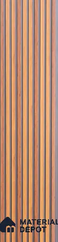 Brown Wooden Louver PN 05535 9.5 ft x 6 inch Charcoal Panel - 11 mm | Suitable for Feature Wall, TV Unit & Living Room | Width is Subjected to 5% Variation