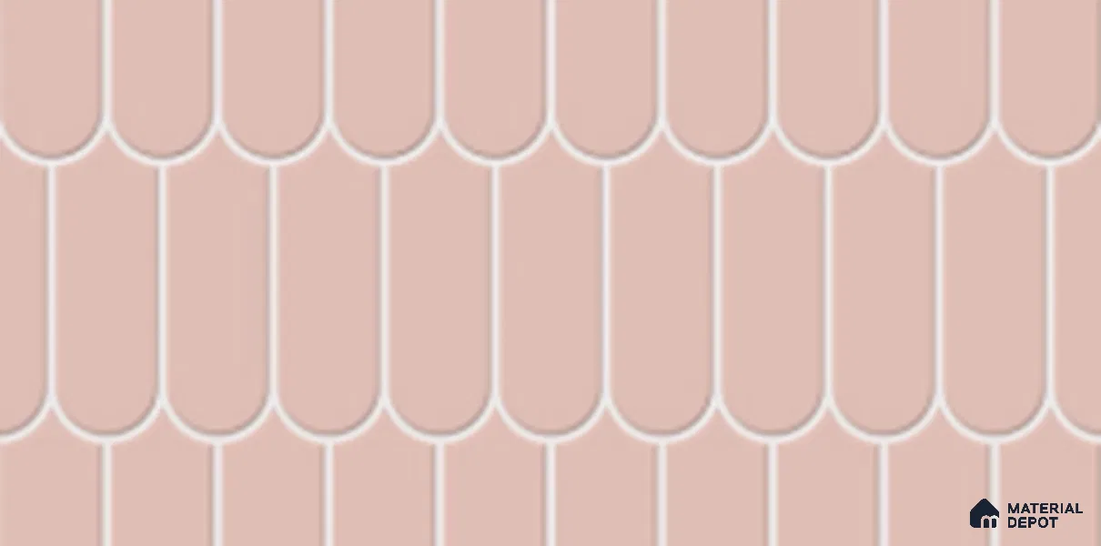 Faux Subway Look Wall Tile TL 11019 Chromatic Pink 2 ft x 1 ft Glossy Finish Ceramic Tile - 9 mm | Please Expect a Slight Variation of Pattern