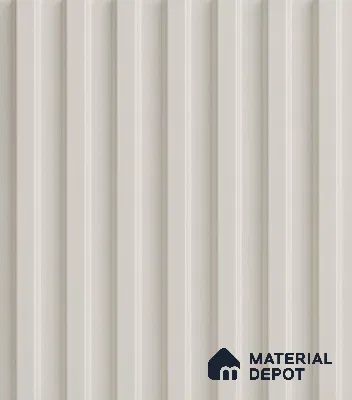 Cream Plain Colour Louver PN 06393 9.5 ft x 6 inch Clvin Panel - 8 mm | Suitable for Feature Wall, TV Unit & Living Room | Width is Subjected to 5% Variation