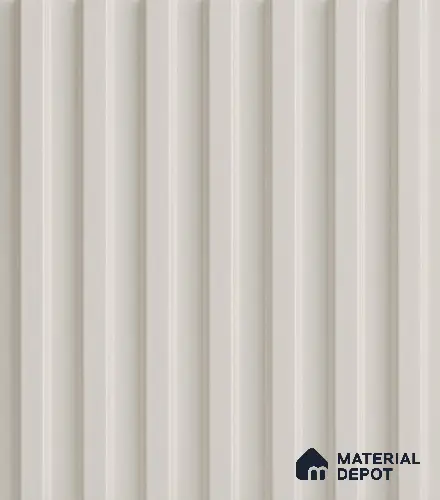 Cream Plain Colour Louver PN 06393 9.5 ft x 6 inch Clvin Panel - 8 mm | Suitable for Feature Wall, TV Unit & Living Room | Width is Subjected to 5% Variation