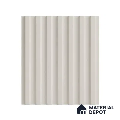Cream Plain Colour Louver PN 06393 9.5 ft x 6 inch Clvin Panel - 8 mm | Suitable for Feature Wall, TV Unit & Living Room | Width is Subjected to 5% Variation
