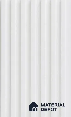 White Plain Colour Louver PN 06389 9.5 ft x 6 inch Clvin Panel - 8 mm | Suitable for Feature Wall, TV Unit & Living Room | Width is Subjected to 5% Variation