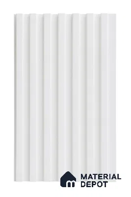White Plain Colour Louver PN 06389 9.5 ft x 6 inch Clvin Panel - 8 mm | Suitable for Feature Wall, TV Unit & Living Room | Width is Subjected to 5% Variation