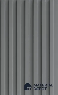 Grey Plain Colour Louver PN 06390 9.5 ft x 6 inch Clvin Panel - 8 mm | Suitable for Feature Wall, TV Unit & Living Room | Width is Subjected to 5% Variation
