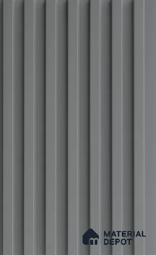 Grey Plain Colour Louver PN 06390 9.5 ft x 6 inch Clvin Panel - 8 mm | Suitable for Feature Wall, TV Unit & Living Room | Width is Subjected to 5% Variation