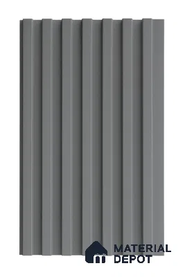 Grey Plain Colour Louver PN 06390 9.5 ft x 6 inch Clvin Panel - 8 mm | Suitable for Feature Wall, TV Unit & Living Room | Width is Subjected to 5% Variation