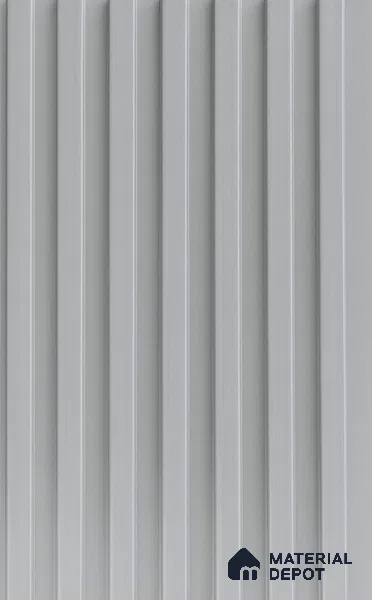 Grey Plain Colour Louver PN 06392 9.5 ft x 6 inch Clvin Panel - 8 mm | Suitable for Feature Wall, TV Unit & Living Room | Width is Subjected to 5% Variation