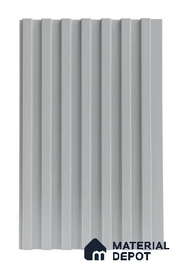 Grey Plain Colour Louver PN 06392 9.5 ft x 6 inch Clvin Panel - 8 mm | Suitable for Feature Wall, TV Unit & Living Room | Width is Subjected to 5% Variation