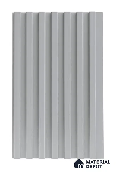 Grey Plain Colour Louver PN 06392 9.5 ft x 6 inch Clvin Panel - 8 mm | Suitable for Feature Wall, TV Unit & Living Room | Width is Subjected to 5% Variation