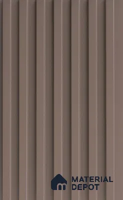 Brown Plain Colour Louver PN 06391 9.5 ft x 6 inch Clvin Panel - 8 mm | Suitable for Feature Wall, TV Unit & Living Room | Width is Subjected to 5% Variation