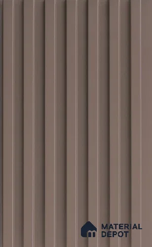 Brown Plain Colour Louver PN 06391 9.5 ft x 6 inch Clvin Panel - 8 mm | Suitable for Feature Wall, TV Unit & Living Room | Width is Subjected to 5% Variation