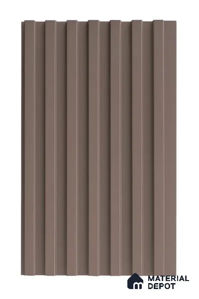 Brown Plain Colour Louver PN 06391 9.5 ft x 6 inch Clvin Panel - 8 mm | Suitable for Feature Wall, TV Unit & Living Room | Width is Subjected to 5% Variation