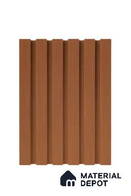 Brown Wooden Louver PN 06385 9.5 ft x 8 inch Clvin Panel - 12 mm | Suitable for Feature Wall, TV Unit & Living Room | Width is Subjected to 5% Variation