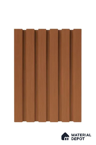 Brown Wooden Louver PN 06385 9.5 ft x 8 inch Clvin Panel - 12 mm | Suitable for Feature Wall, TV Unit & Living Room | Width is Subjected to 5% Variation