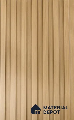 Brown Wooden Look Clvin Louver/Panel 9.5 ft x 8 inch - 12 mm | Ideal for Living Room, Bedroom, TV Unit | PN 06388