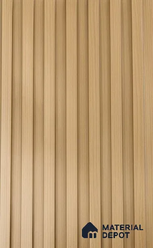 Brown Wooden Look Clvin Louver/Panel 9.5 ft x 8 inch - 12 mm | Ideal for Living Room, Bedroom, TV Unit | PN 06388