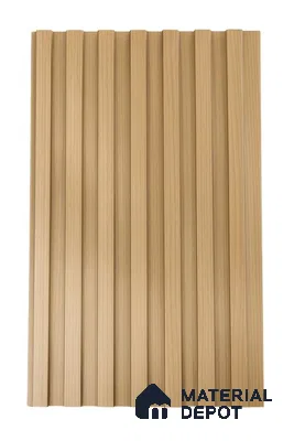 Brown Wooden Look Clvin Louver/Panel 9.5 ft x 8 inch - 12 mm | Ideal for Living Room, Bedroom, TV Unit | PN 06388