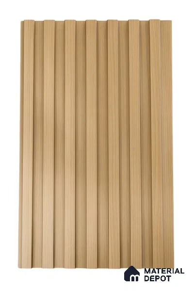 Brown Wooden Look Clvin Louver/Panel 9.5 ft x 8 inch - 12 mm | Ideal for Living Room, Bedroom, TV Unit | PN 06388