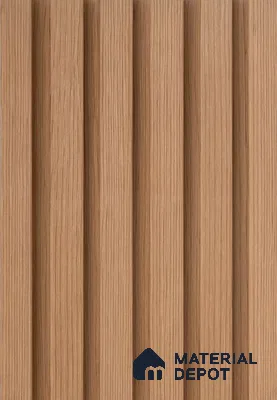 Brown Wooden Louver PN 06387 9.5 ft x 8 inch Clvin Panel - 12 mm | Suitable for Feature Wall, TV Unit & Living Room | Width is Subjected to 5% Variation