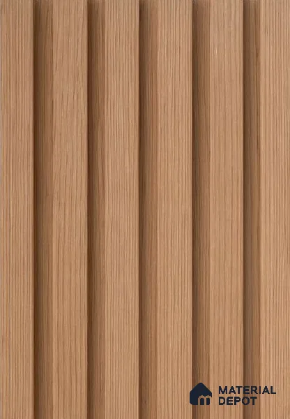 Brown Wooden Louver PN 06387 9.5 ft x 8 inch Clvin Panel - 12 mm | Suitable for Feature Wall, TV Unit & Living Room | Width is Subjected to 5% Variation