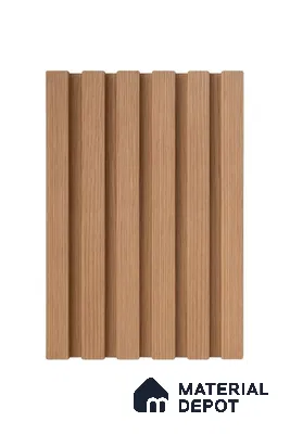 Brown Wooden Louver PN 06387 9.5 ft x 8 inch Clvin Panel - 12 mm | Suitable for Feature Wall, TV Unit & Living Room | Width is Subjected to 5% Variation