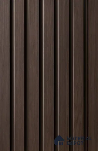 Brown Wooden Look Clvin Louver/Panel 9.5 ft x 8 inch - 12 mm | Ideal for Living Room, Bedroom, TV Unit | PN 06384