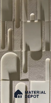Archo Cream WL 00433 Concrete Panel - 30 mm | Box Contains Mix Size of 2 ft x 1.5 ft, 2 ft x 1 ft & 2 ft x 6 in Covering 18 Sq. Ft.