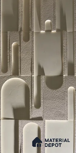 Archo Cream WL 00433 Concrete Panel - 30 mm | Box Contains Mix Size of 2 ft x 1.5 ft, 2 ft x 1 ft & 2 ft x 6 in Covering 18 Sq. Ft.