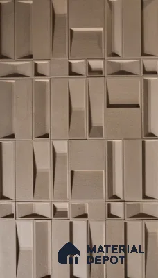 Cairo Cream WL 00434 C Concrete Panel - 35 mm | Box Contains Mix Size of 1.39 ft x 9.76 in, 1.39 ft x 4.88 in, 4.88 in x 9.76 in & 4.88 in x 4.88 in Covering 6.6 Sq. Ft.