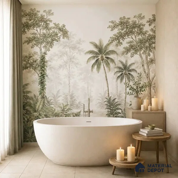 Coorg Rain Coffee Canopy Scenic Tropical Handmade Wallpaper Mural