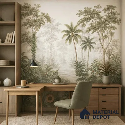 Coorg Rain Coffee Canopy Scenic Tropical Handmade Wallpaper Mural