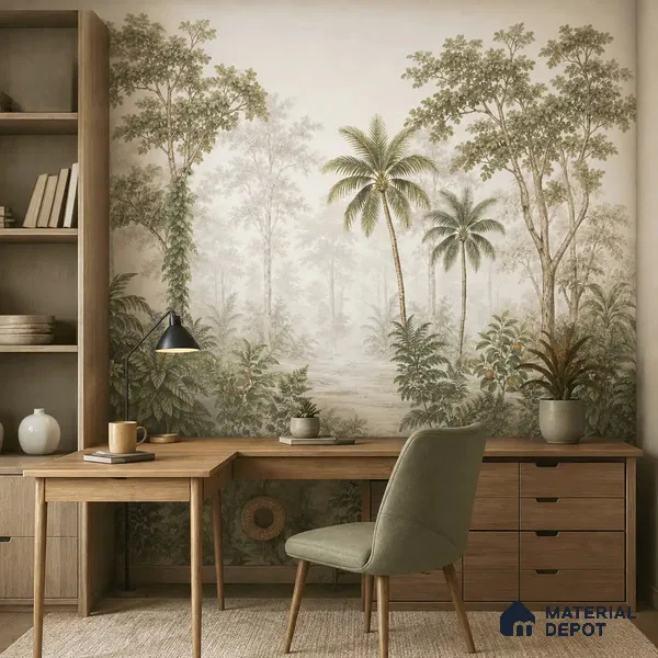 Coorg Rain Coffee Canopy Scenic Tropical Handmade Wallpaper Mural