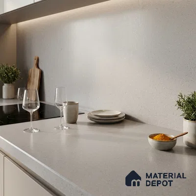Stone Counter Top Slab TL 12670 Iconic Gris 8 ft x 2.62 ft Full Body Vitrified Matte Finish - 15 mm | Suitable For Counter Top, Dining Table Top & Window Frame