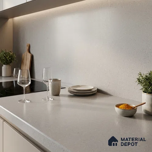 Stone Counter Top Slab TL 12670 Iconic Gris 8 ft x 2.62 ft Full Body Vitrified Matte Finish - 15 mm | Suitable For Counter Top, Dining Table Top & Window Frame
