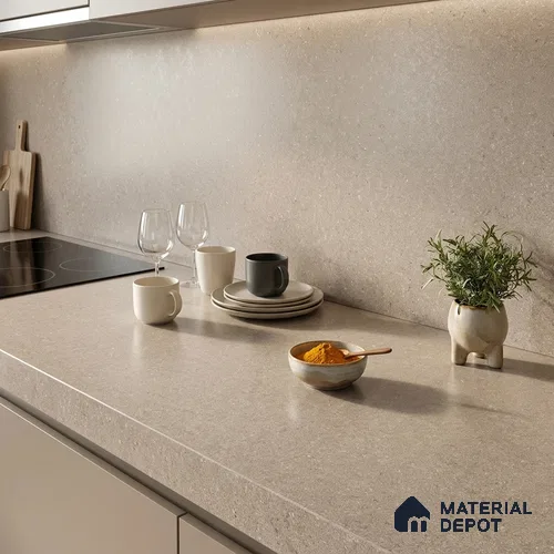 Stone Counter Top Slab TL 12671 Iconic Earth 8 ft x 2.62 ft Full Body Vitrified Matte Finish - 15 mm | Suitable For Counter Top, Dining Table Top & Window Frame