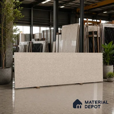 Stone Counter Top Slab TL 12671 Iconic Earth 8 ft x 2.62 ft Full Body Vitrified Matte Finish - 15 mm | Suitable For Counter Top, Dining Table Top & Window Frame
