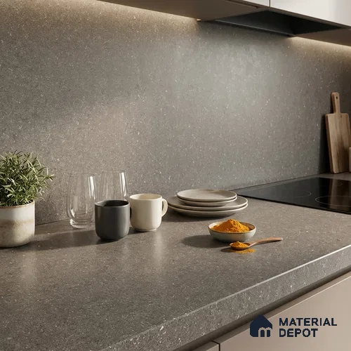 Stone Counter Top Slab TL 12672 Iconic Moca 8 ft x 2.62 ft Full Body Vitrified Matte Finish - 15 mm | Suitable For Counter Top, Dining Table Top & Window Frame
