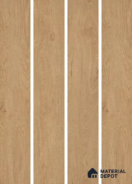 Wood Look Floor Tile TL 10842 B Gaatha San Marco 4 ft x 8 Inch Vitrified Matte Finish - 9 mm | 2-3 mm Spacer is Mandatory