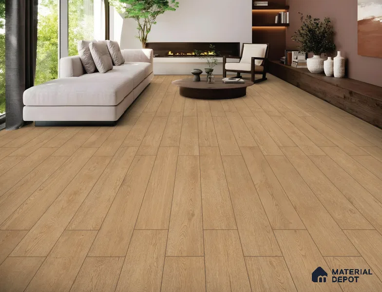 Wood Look Floor Tile TL 10842 B Gaatha San Marco 4 ft x 8 Inch Vitrified Matte Finish - 9 mm | 2-3 mm Spacer is Mandatory