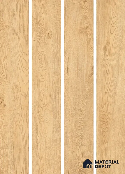 Wood Look Floor Tile TL 10842 Gaatha Rialto 4 ft x 8 Inch Vitrified Matte Finish - 9 mm | 2-3 mm Spacer is Mandatory